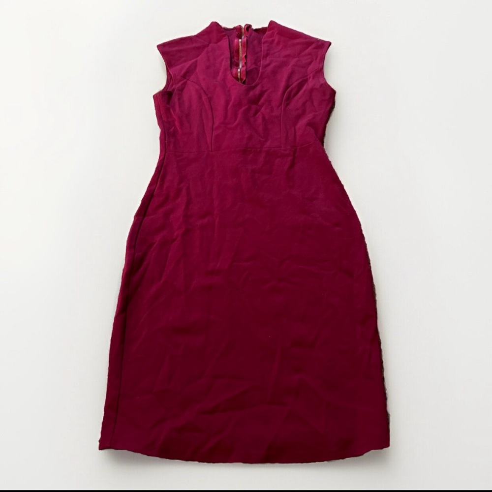 Elegant Burgundy Sleeveless Dress
